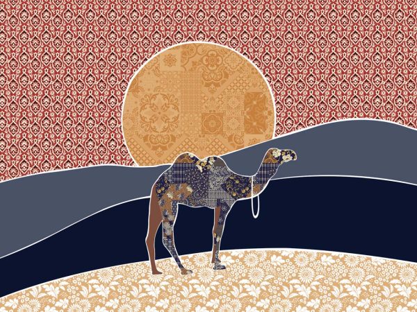Marrakesh, Patterned Desert Landscape Wallpaper Mural