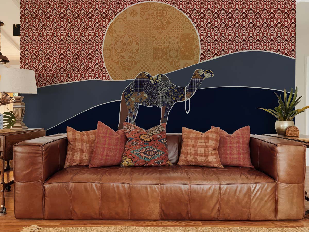 Marrakesh, Patterned Desert Landscape Wallpaper Mural