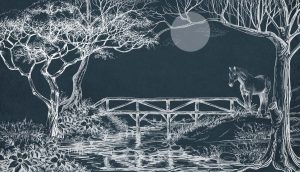 Monochromatic Landscape, Twilight Path Wallpaper Mural