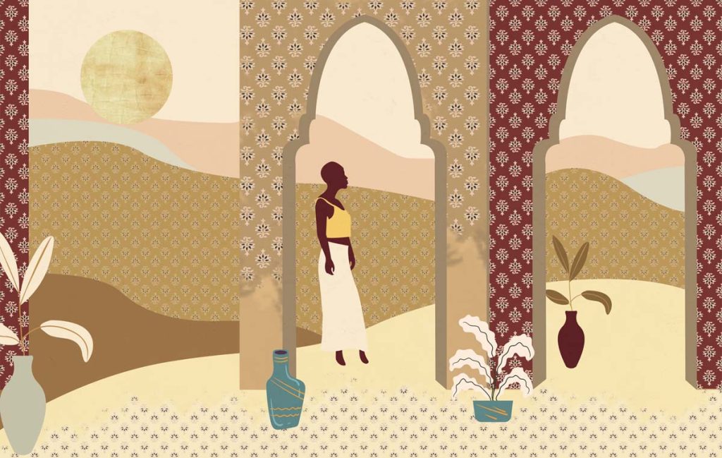 Moroccan Desert Archway Wallpaper Mural