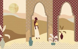 Moroccan Desert Archway Wallpaper Mural