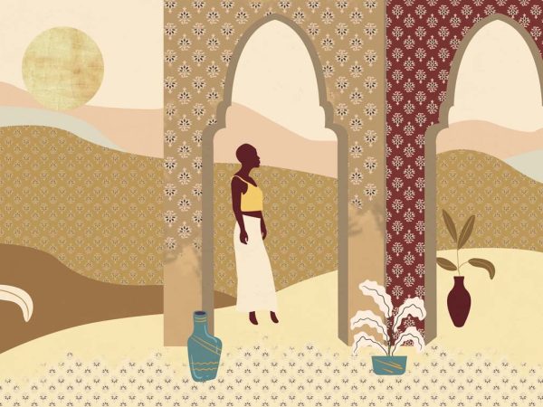 Moroccan Desert Archway Wallpaper Mural