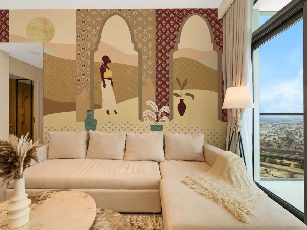 Moroccan Desert Archway Wallpaper Mural