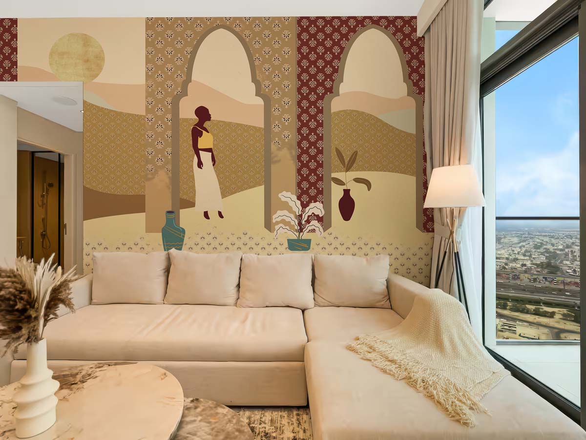 Moroccan Desert Archway Wallpaper Mural