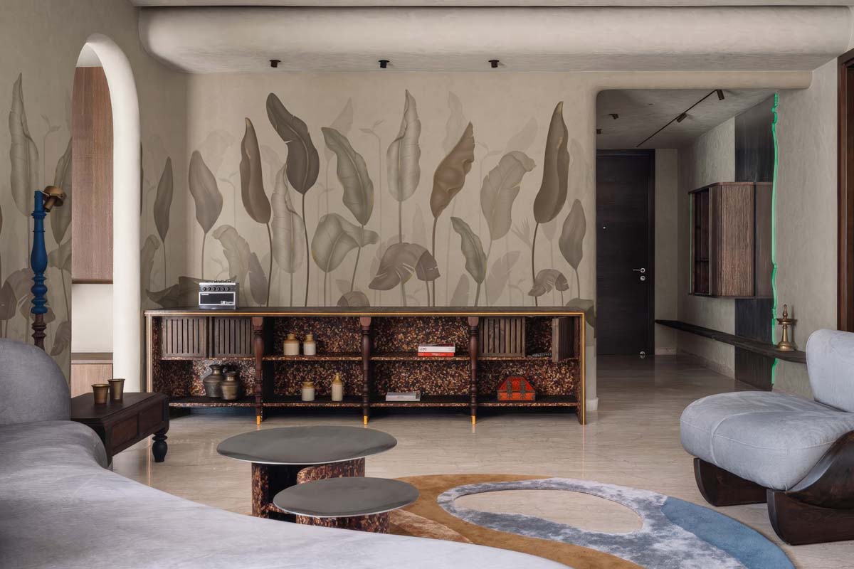 Muted Botanica, Minimal Elegance Wallpaper Mural