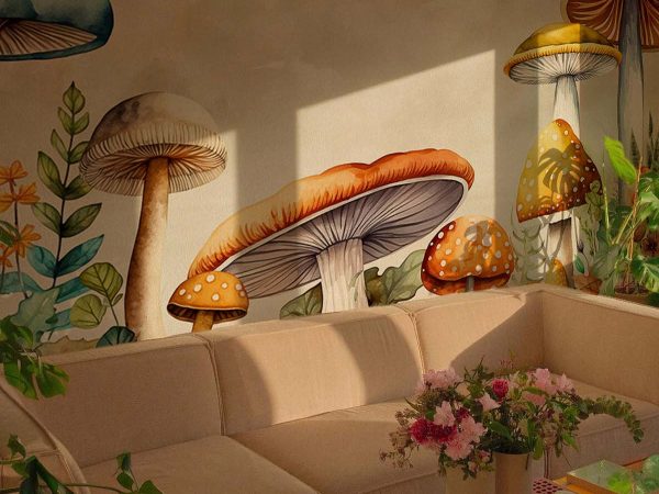 Mykora, Enchanted Mushrooms Wallpaper Mural