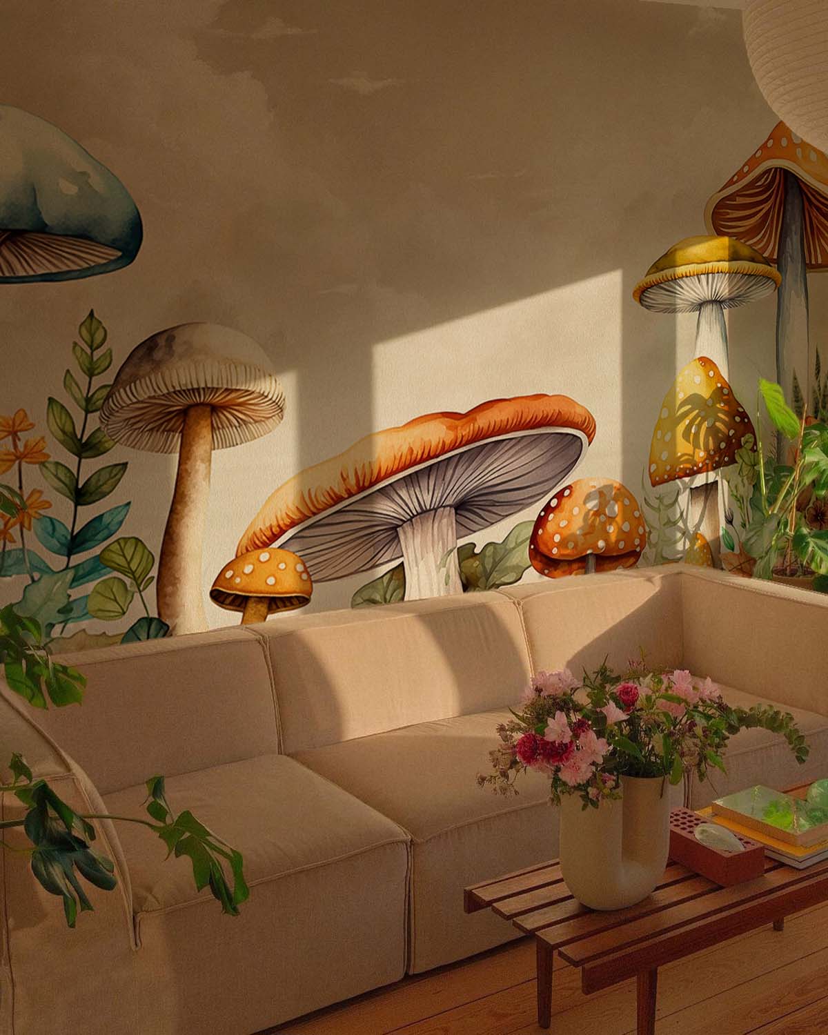 Mykora, Enchanted Mushrooms Wallpaper Mural