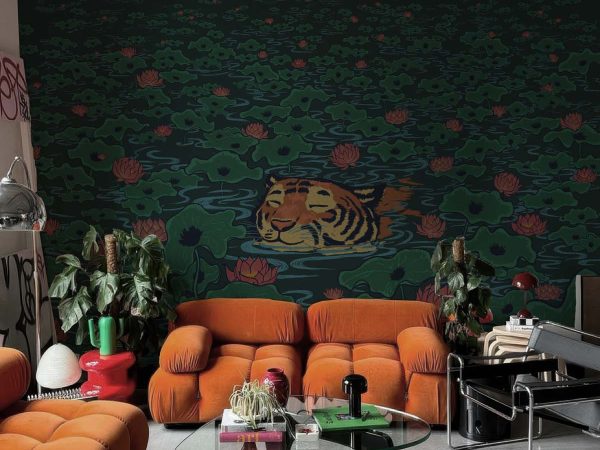 Nirvana Bloom, Lilyshade Tiger Wallpaper Mural