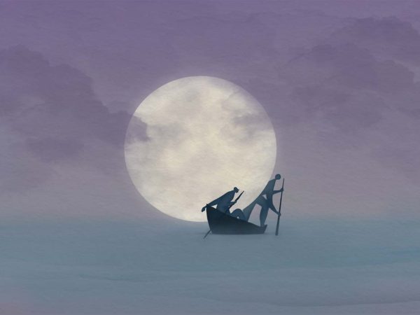 Oceanea Noire, Journey Beneath the Moon Wallpaper Mural