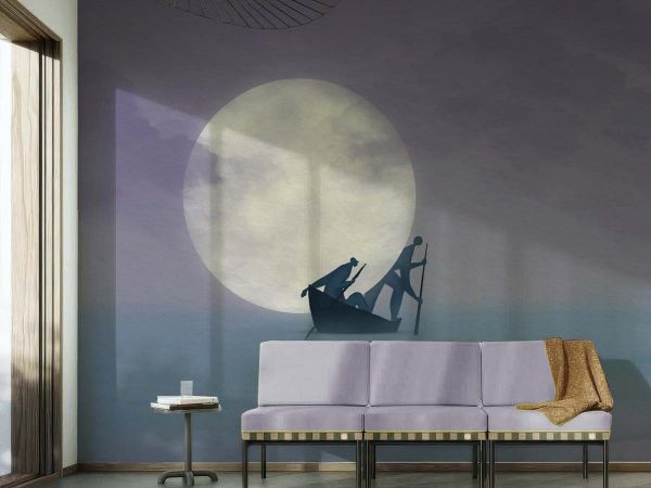 Oceanea Noire, Journey Beneath the Moon Wallpaper Mural