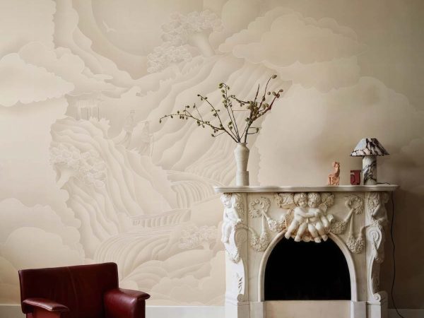 Oravelle, Soft-toned Serene Sunlit Valley Wallpaper Mural