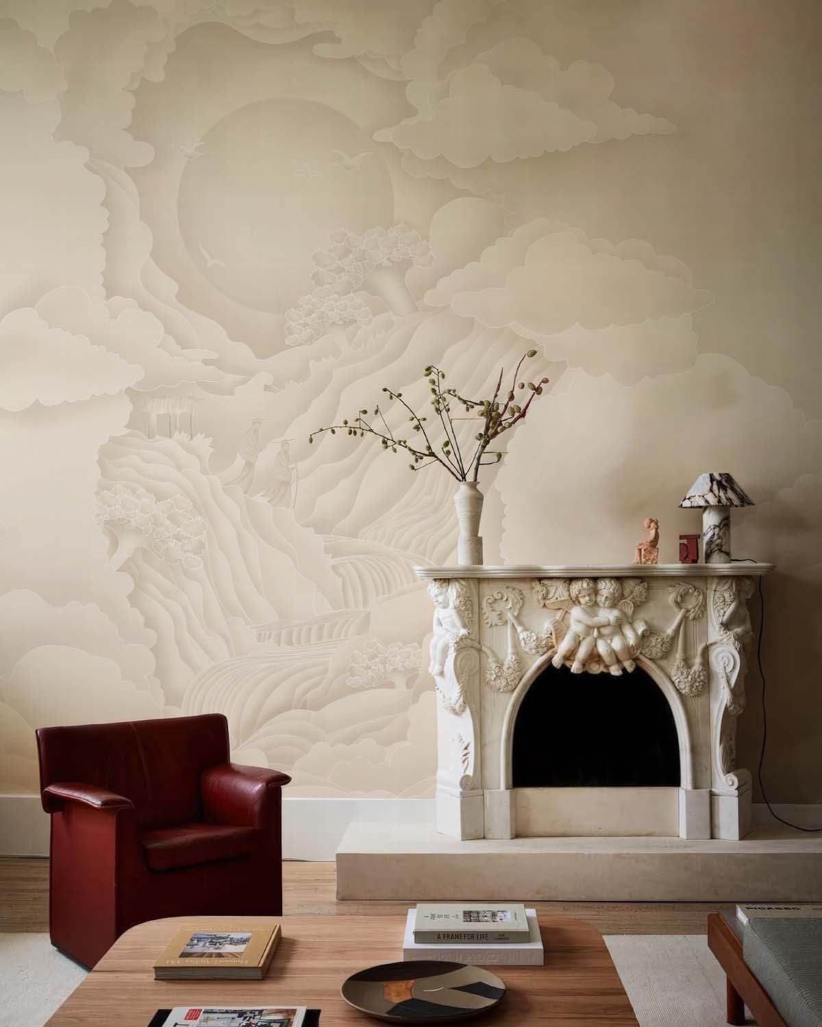 Oravelle, Soft-toned Serene Sunlit Valley Wallpaper Mural