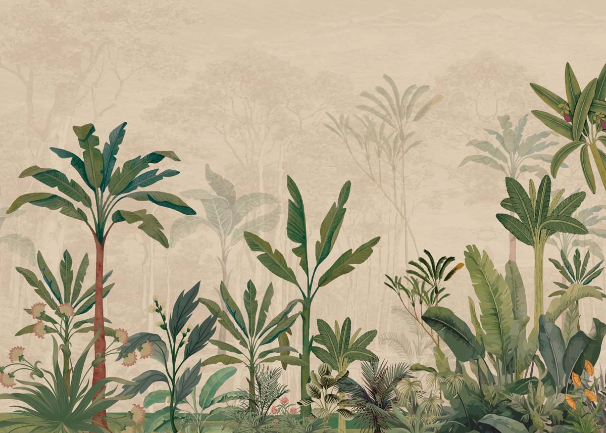Oraya, Tropical Green Horizon Wallpaper Mural
