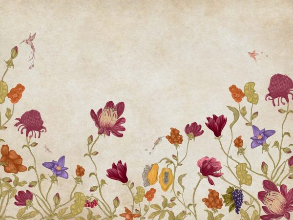 Ravienne, Morning of Nectar Floral Wallpaper Mural