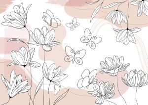 Roselune, Soft Fluttering Bloom Wallpaper Mural