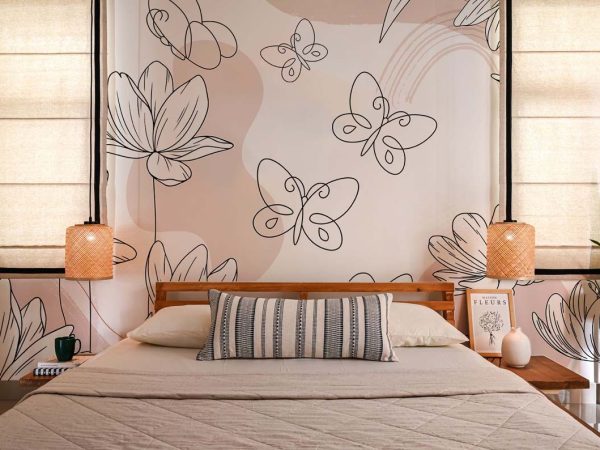 Roselune, Soft Fluttering Bloom Wallpaper Mural