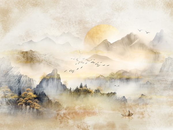 Auric Horizon Scenery Wallpaper Mural