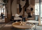 Seraphine, Modern Geometric Face Art Wallpaper Mural