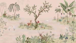Serenya, Blush of the Forest Heart Wallpaper Mural