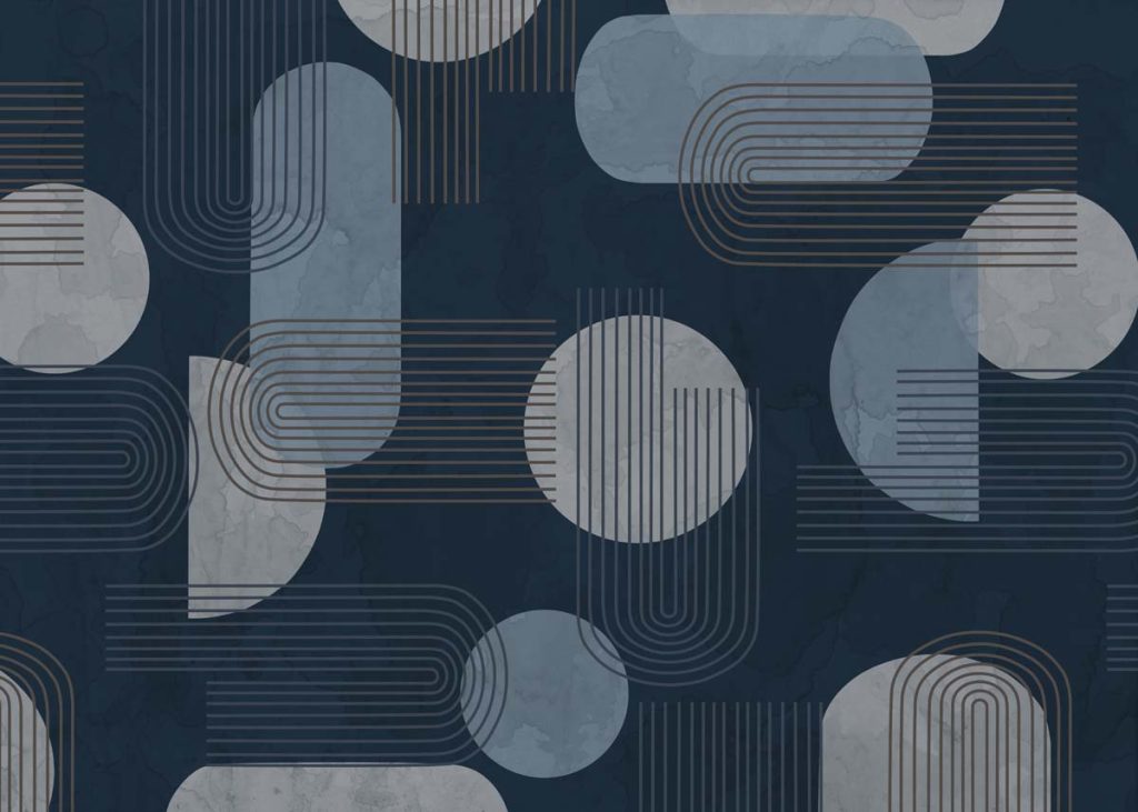 Silent Mirage, Modern Geometry Wallpaper Mural