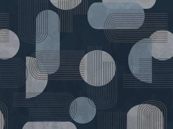 Silent Mirage, Modern Geometry Wallpaper Mural