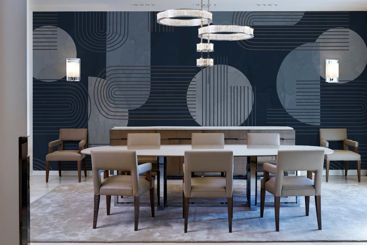 Silent Mirage, Modern Geometry Wallpaper Mural