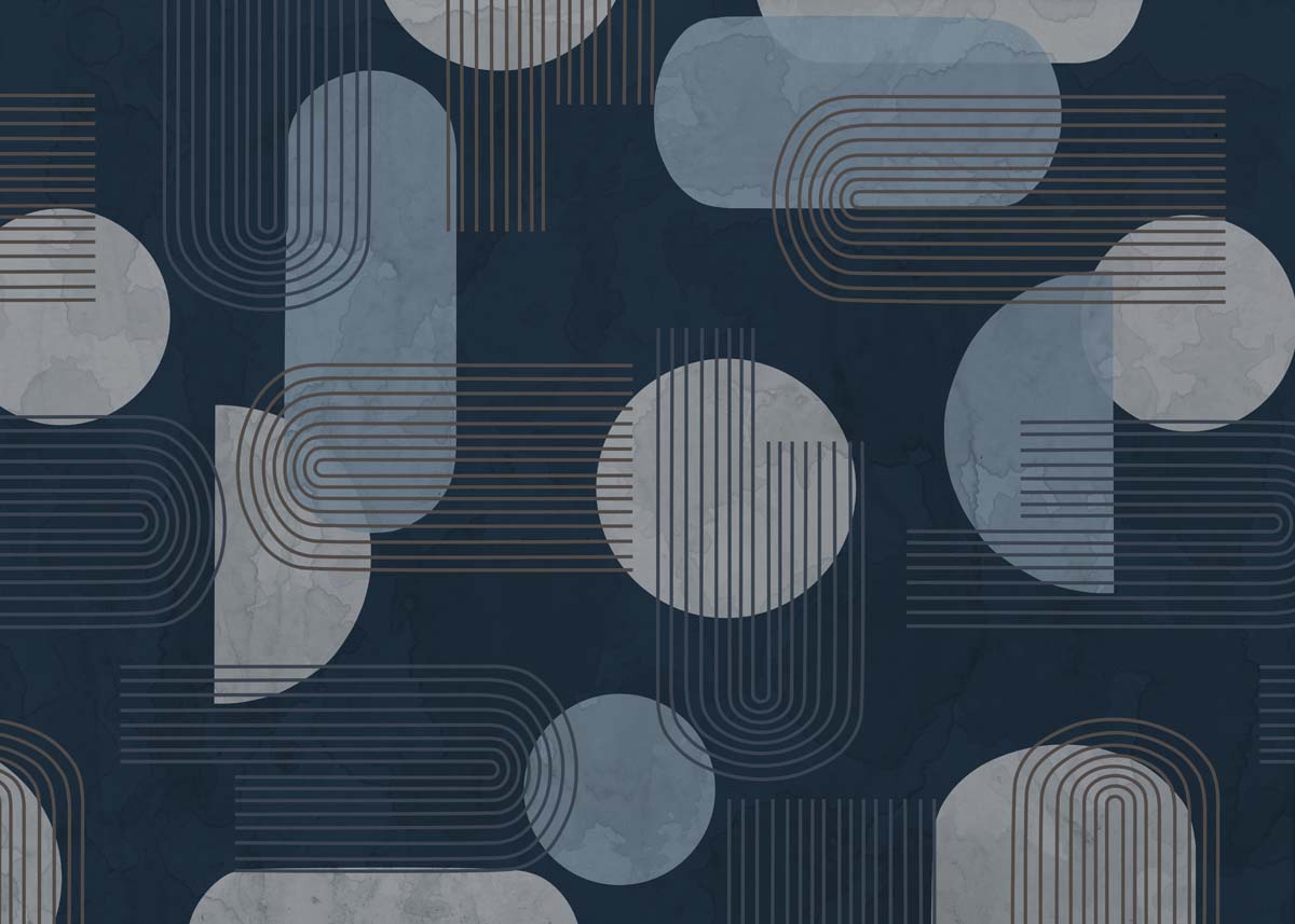 Silent Mirage, Modern Geometry Wallpaper Mural