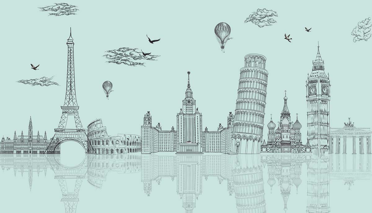 Aurelia, Urban Green Global Landmarks Wallpaper Mural