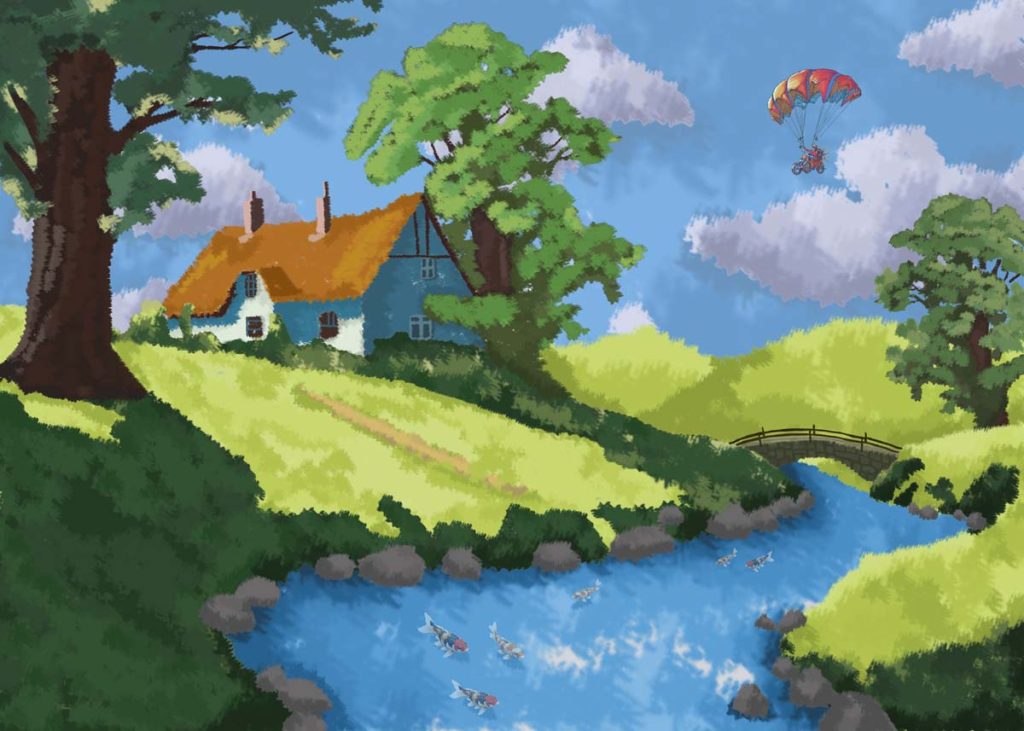 Skyscape Valley, A Peaceful Countryside Story Wallpaper