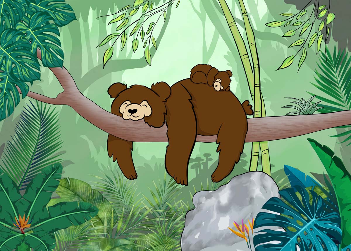 Snuzzle, Jungle Nap Haven Wallpaper Mural