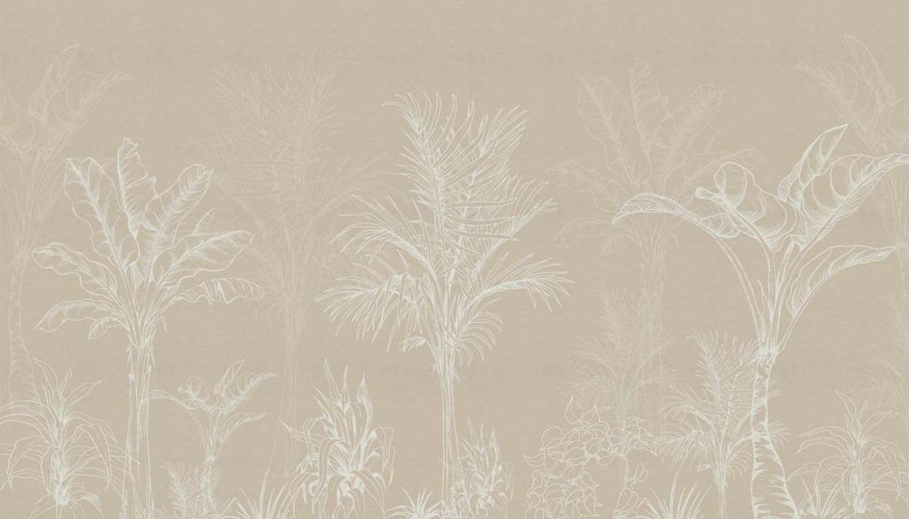 Solene, Minimalist Tropical Elegance Wallpaper Mural