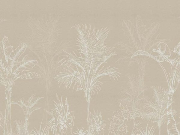Solene, Minimalist Tropical Elegance Wallpaper Mural