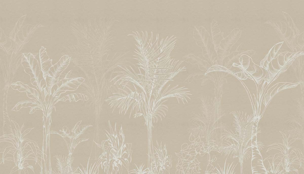 Solene, Minimalist Tropical Elegance Wallpaper Mural