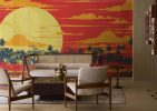 Solvanna, Crimson Dusk Mirage Wallpaper Mural