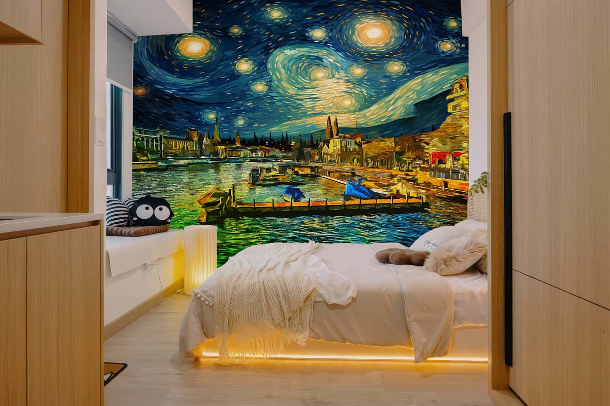 Stellavue, Where Stars Meet the Sea Wallpaper Mural