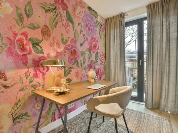 Stitched Garden, Embroidered Blossom Wallpaper Mural