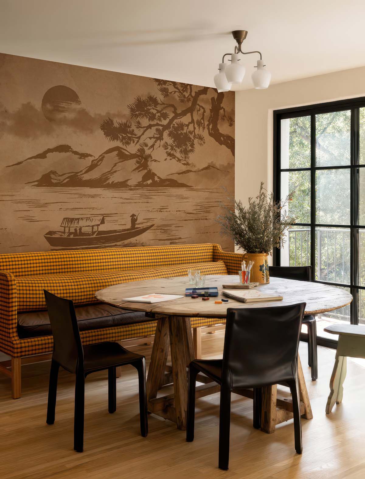 Sumi-e, East Asian Ink Wash Painting Wallpaper Mural