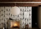 Timber, Monochrome Pine Silhouettes Wallpaper