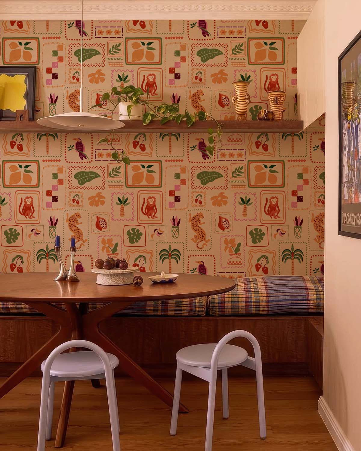 Tropical Tokens, Jungle Stamps of Summer Stories Wallpaper Mural