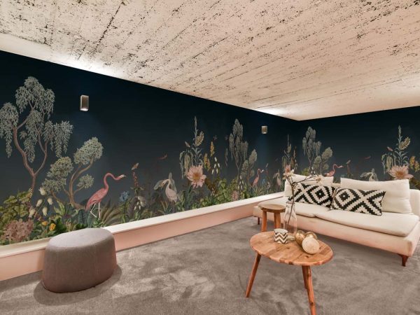 Tropique Muse, Midnight Blue Wallpaper Mural
