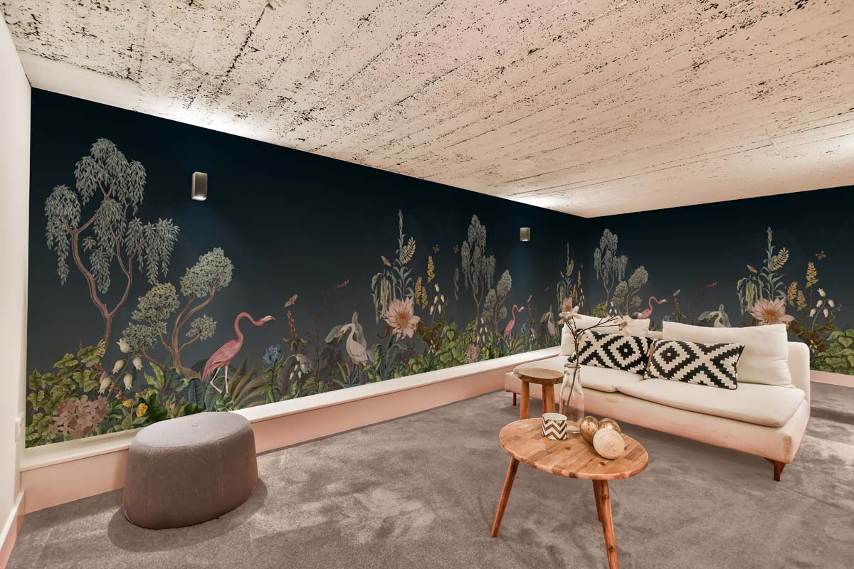 Tropique Muse, Midnight Blue Wallpaper Mural