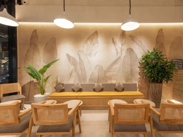 Veilicious, Soft Sepia Banana Leaves Wallpaper Mural
