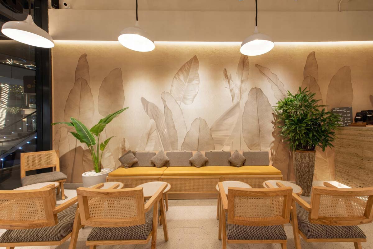 Veilicious, Soft Sepia Banana Leaves Wallpaper Mural