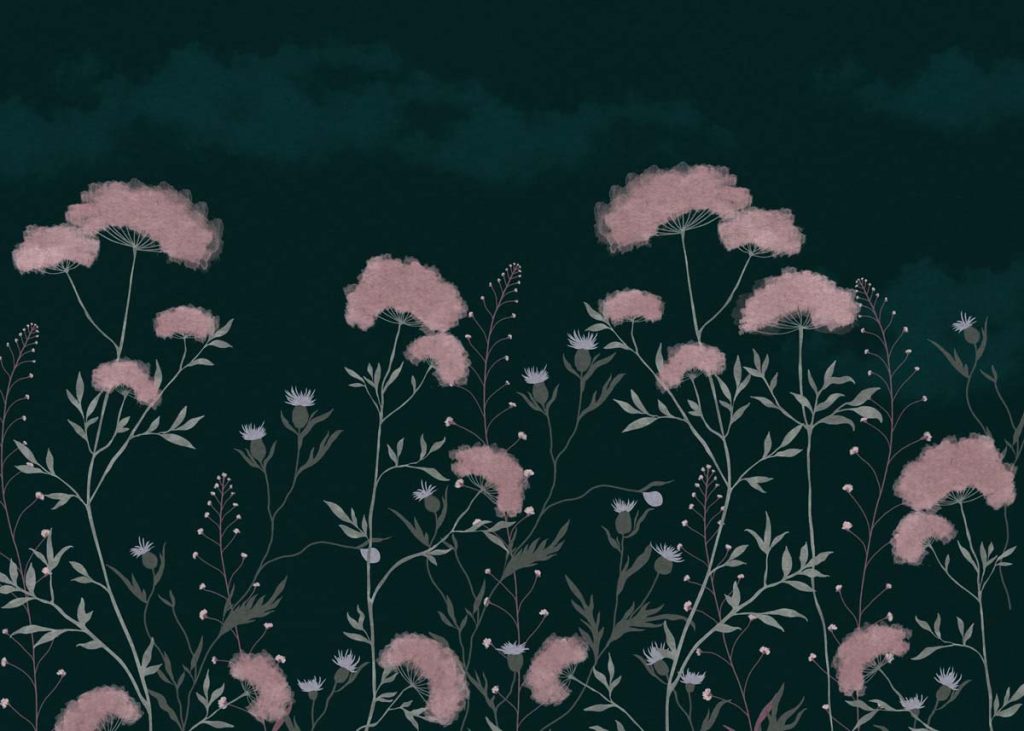 Velora, Nocturnal Bloom Wallpaper Mural