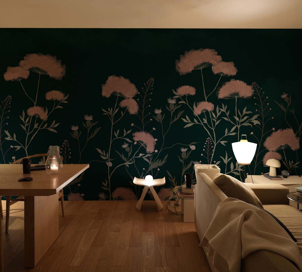 Velora, Nocturnal Bloom Wallpaper Mural