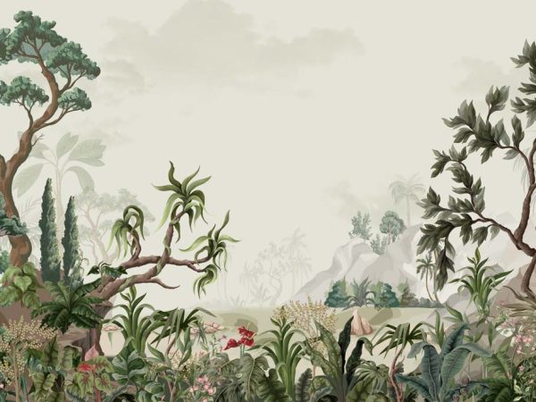 Verdant Echoes, A Whispering Forest Dream Wallpaper Mural