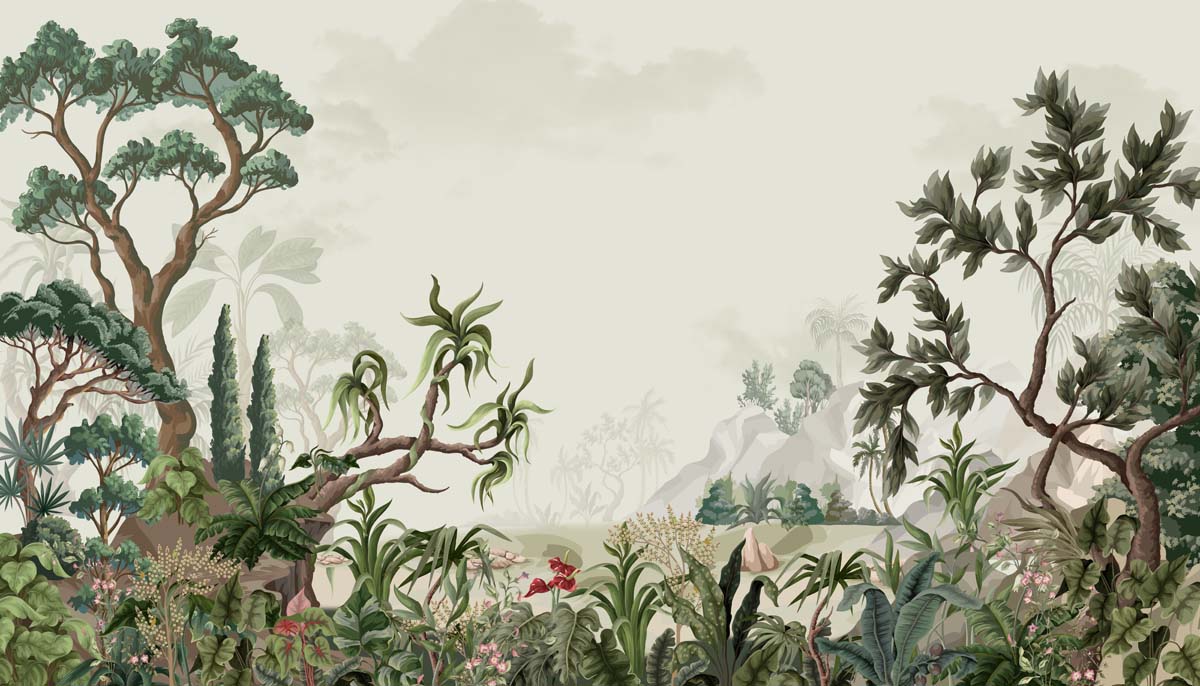 Verdant Echoes, A Whispering Forest Dream Wallpaper Mural