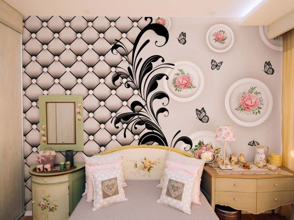 Vienna, Baroque Bloom Fusion with Monochrome Modernity Wallpaper Mural
