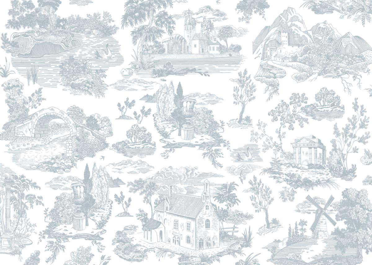 Villeneuve, Pastoral Village Wallpaper Mural