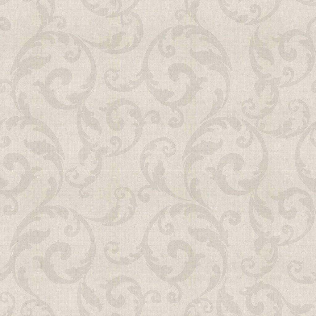 Vintage Curl Off White Wallpaper
